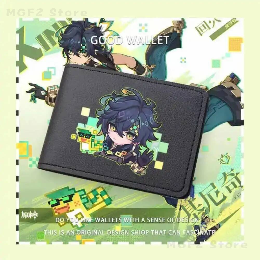 Women'S Accessories Purse - アニメ女性カードホルダー小銭入れ学生原神インパクト Kinich 漫画財布 PU レザーユニセックス財布メンズ財布ギフト