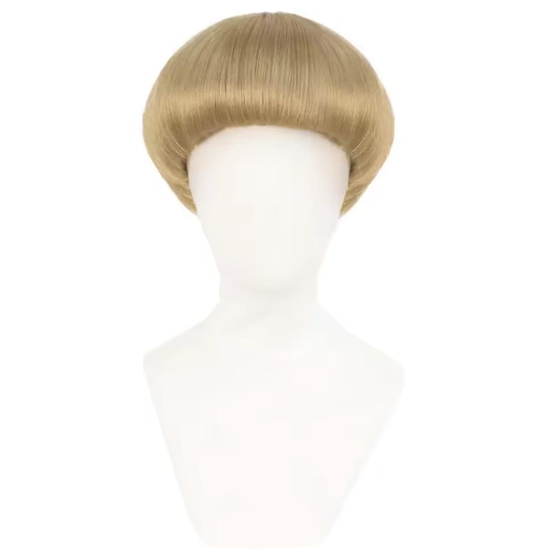 Women'S Accessories In The 70S - ショートブロンドボブウィッグ（前髪付き）、メンズ用マッシュルームウィッグ、60年代70年代ボウルカットウィッグ（女性・男性用）、ブロンドボブコスプレ用、面白いパーティーウィッグ