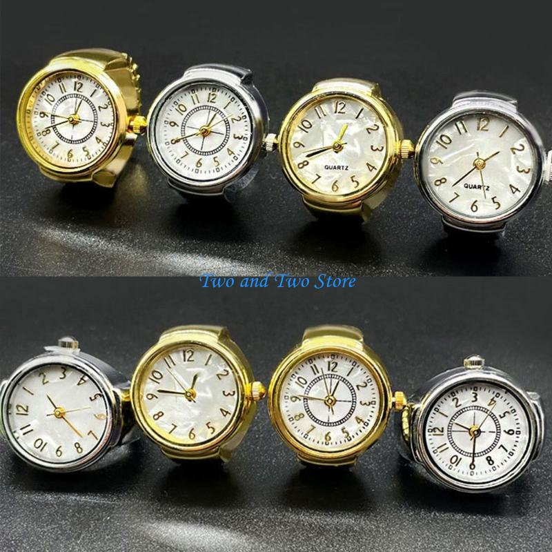 Women'S Accessories To Wear With Watch - HX6F ファッションリングウォッチ、ラウンドダイヤル付き、デイリーウェアやパーティールックに最適