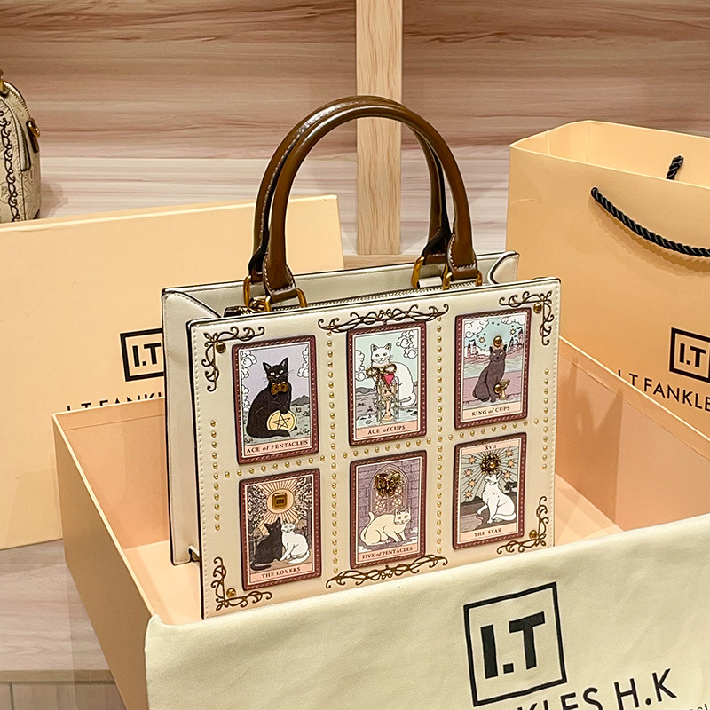 Women'S Accessories Purse - 2026年ニューホンコン本革トートバッグ、高級刺繍サッチェル、ハイエンドハンドバッグ、デイリーエレガントレディースアクセサリー