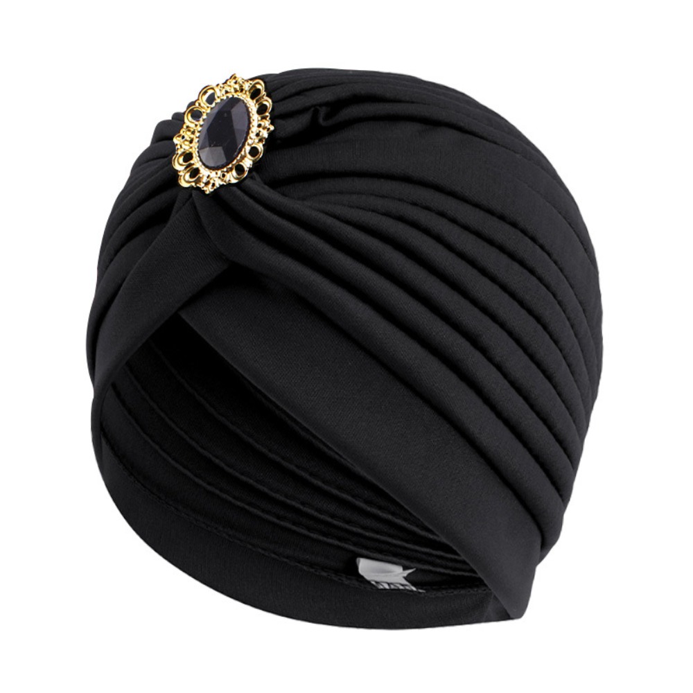 Women Accessories India - カジュアルツイストレトロエスニックターバン帽子ターバン帽子化学療法キャップヘッドバンドアクセサリーインディアン帽子女性