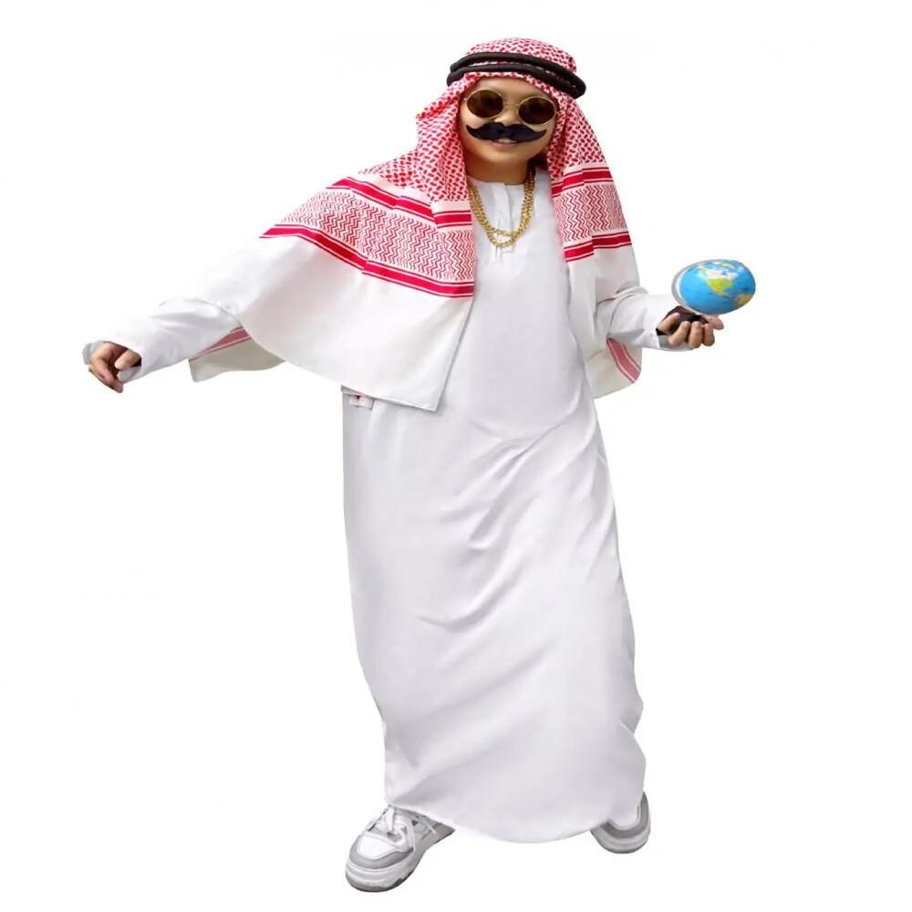 Women Accessories Uae - 新しいアラビアドバイ衣装UAEシェイクコスプレローブターバンアクセサリーセットアラビア王子砂漠プリム祭ハロードレスアップ衣装
