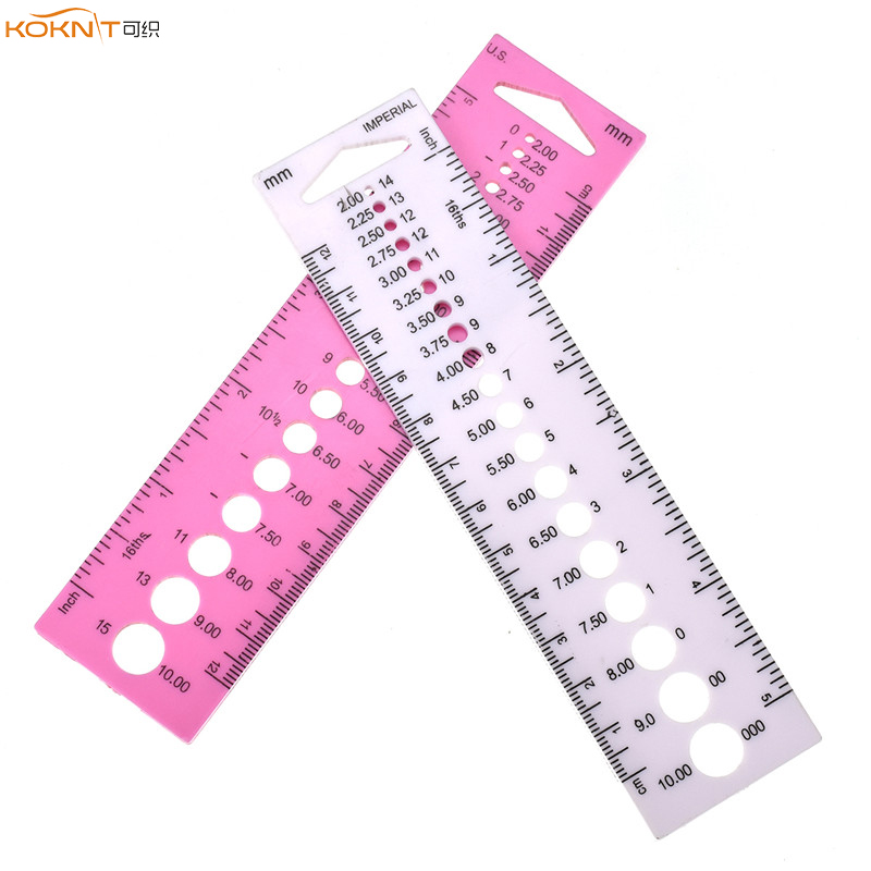 Women'S Accessories Canada - KOKNIT 編み針サイズゲージインチセンチメートル米国英国カナダサイズ 2.0-10.0 ミリメートル定規女性テーラー縫製アクセサリーツール