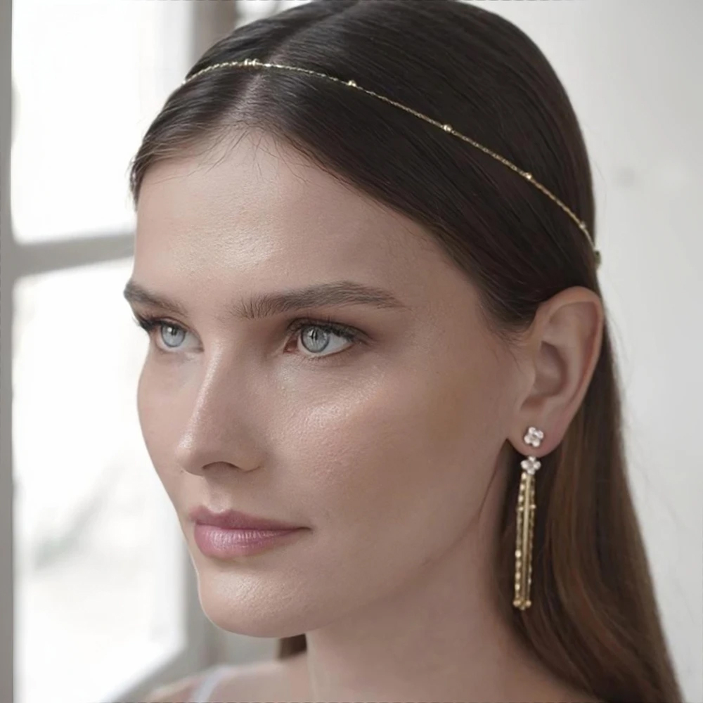 チャームラインストーン V ヘアチェーンヘッドバンドインディ - Women Accessories India のレビューと価格