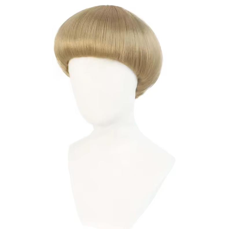 ショートブロンドボブウィッグ（前髪付き）、メンズ用マッシュル - Women'S Accessories In The 70S のレビューと価格