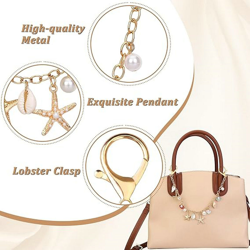 バッグチャームハンドバッグ用ゴールデンキーホルダー財布シェル - Women'S Accessories Purse のレビューと価格