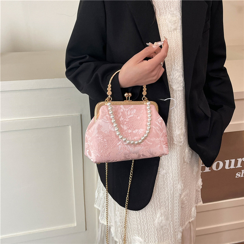 ヴィンテージクラシックレースバッグパールイブニングバッグウェ - Women'S Accessories Purse のレビューと価格