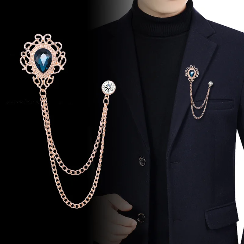 新しいヴィンテージタッセルチェーンラインストーンクリスタルラ - Women'S Accessories For Suit のレビューと価格