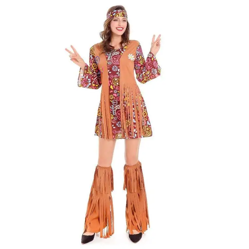 女性 60 年代 70 年代ヴィンテージヒッピーディスコ衣装 - Women'S Accessories In The 70S のレビューと価格