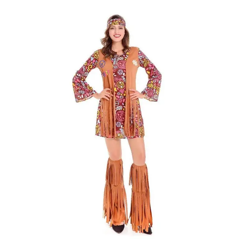 女性 60 年代 70 年代ヴィンテージヒッピーディスコ衣装 - Women'S Accessories In The 70S のレビューと価格