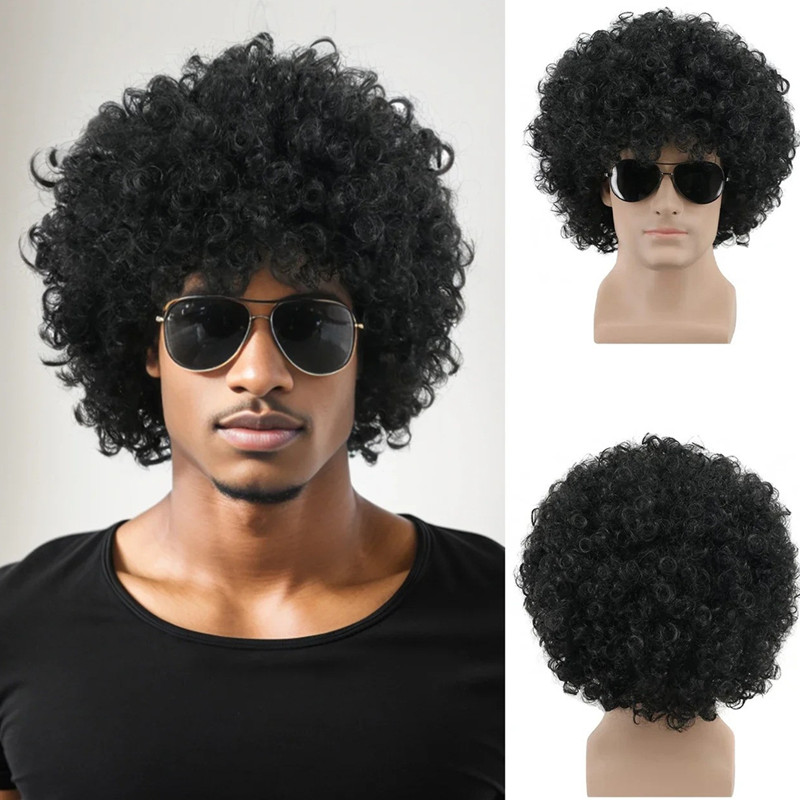 ユニセックス ビッグカーリーアフロウィッグ - 3色展開、ヒ - Women'S Accessories In The 70S のレビューと価格