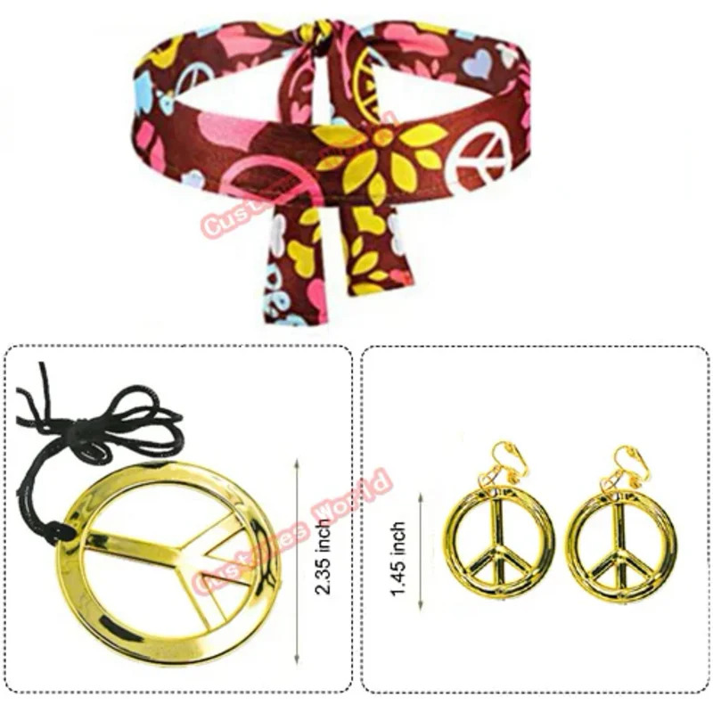 2026 平和愛女性パーティー 60 年代 70 年代ステー - Women'S Accessories In The 70S のレビューと価格