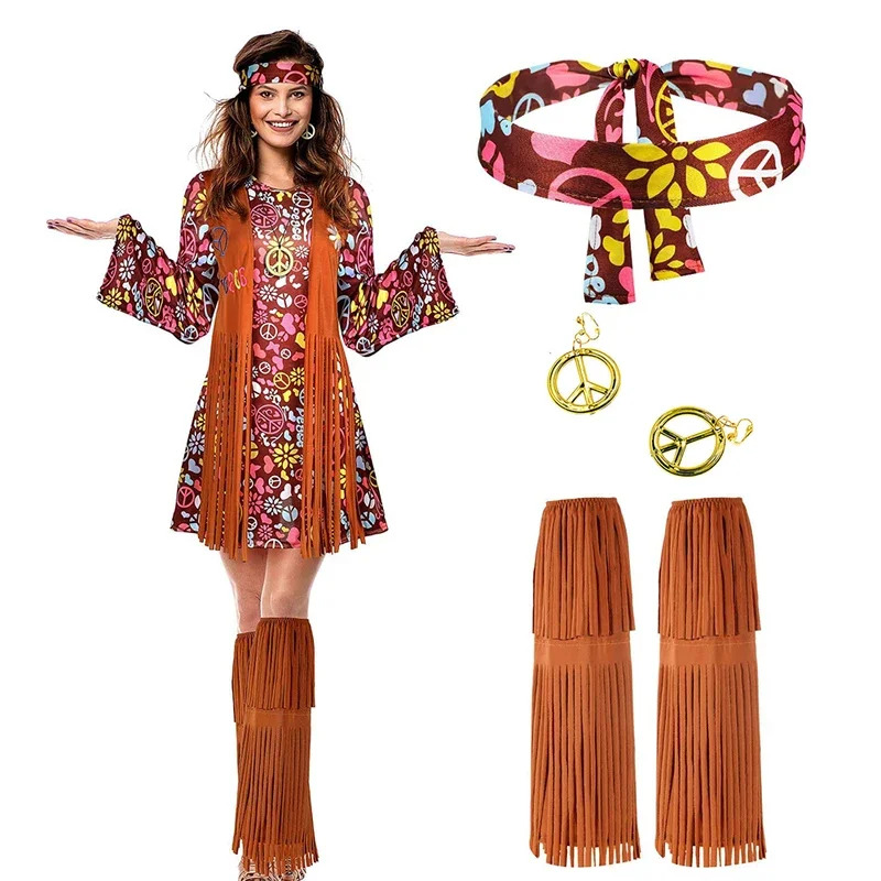 ピースラブ女性パーティー 60 年代 70 年代ステージウェ - Women'S Accessories In The 70S のレビューと価格