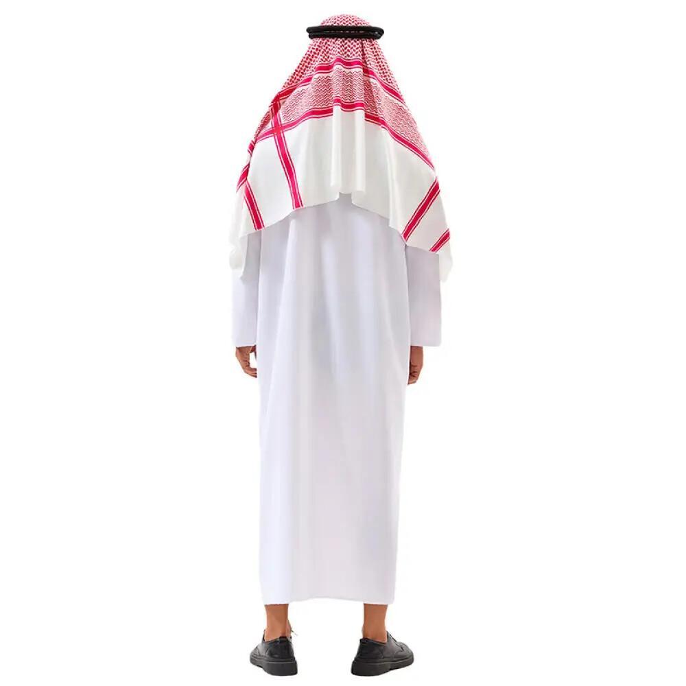 新しいアラビアドバイ衣装UAEシェイクコスプレローブターバン - Women Accessories Uae のレビューと価格