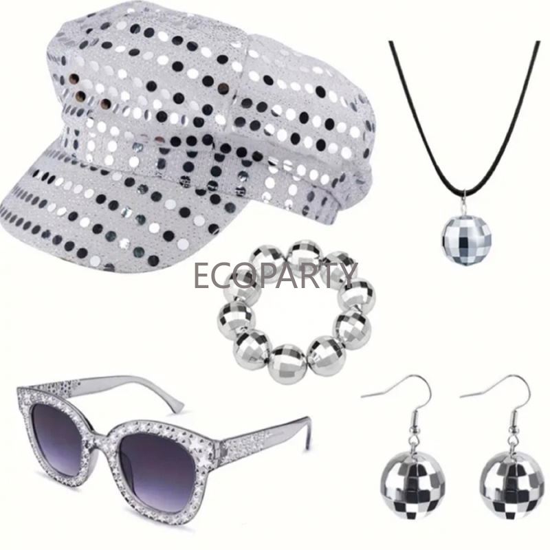 2024 3 個/5 個 70 年代ディスコ衣装アクセサリー - Women'S Accessories In The 70S のレビューと価格