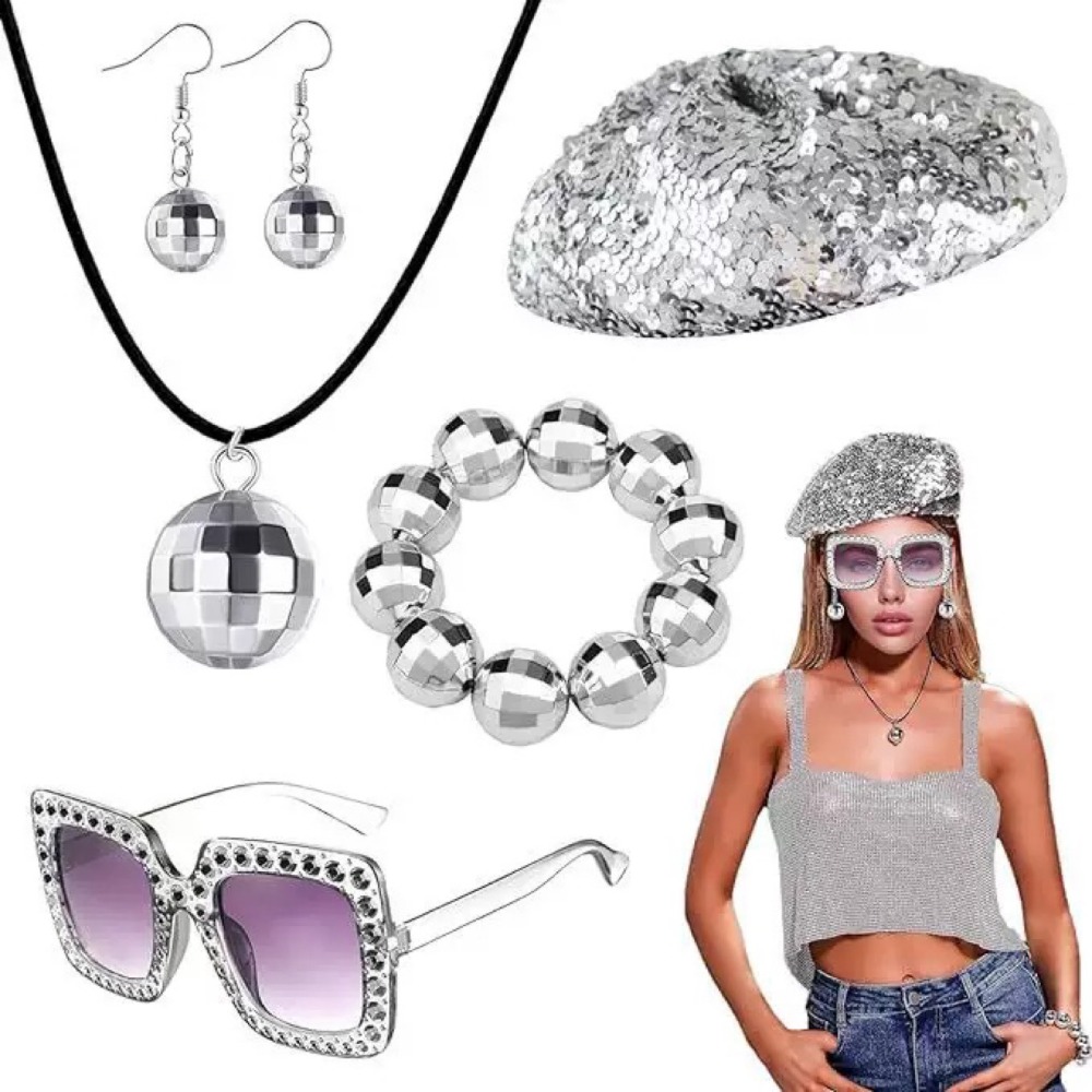 70年代ディスコアクセサリー 女性用コスチュームアクセサリー - Women'S Accessories In The 70S のレビューと価格