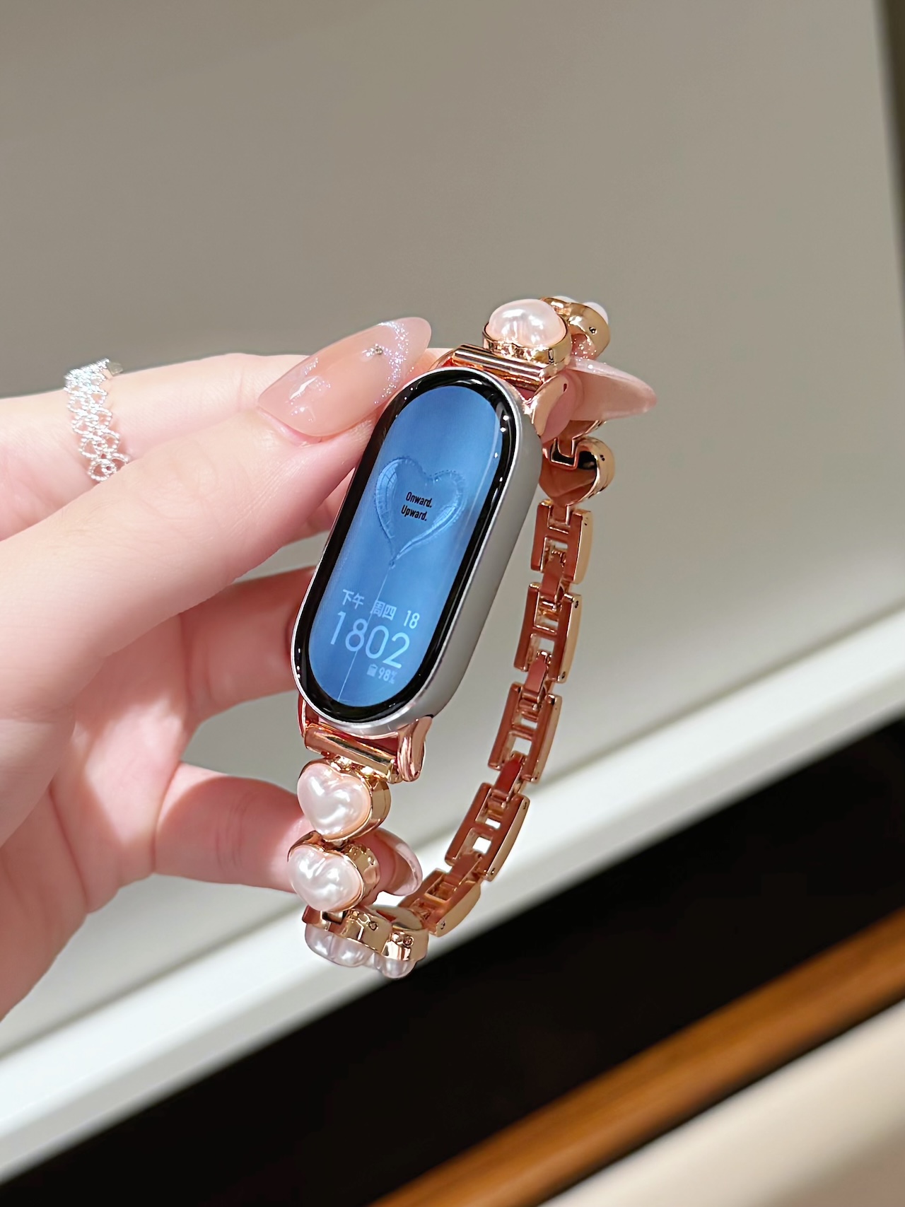 スイートパールハート合金ストラップ Xiaomi Band  - Women'S Accessories To Wear With Watch のレビューと価格