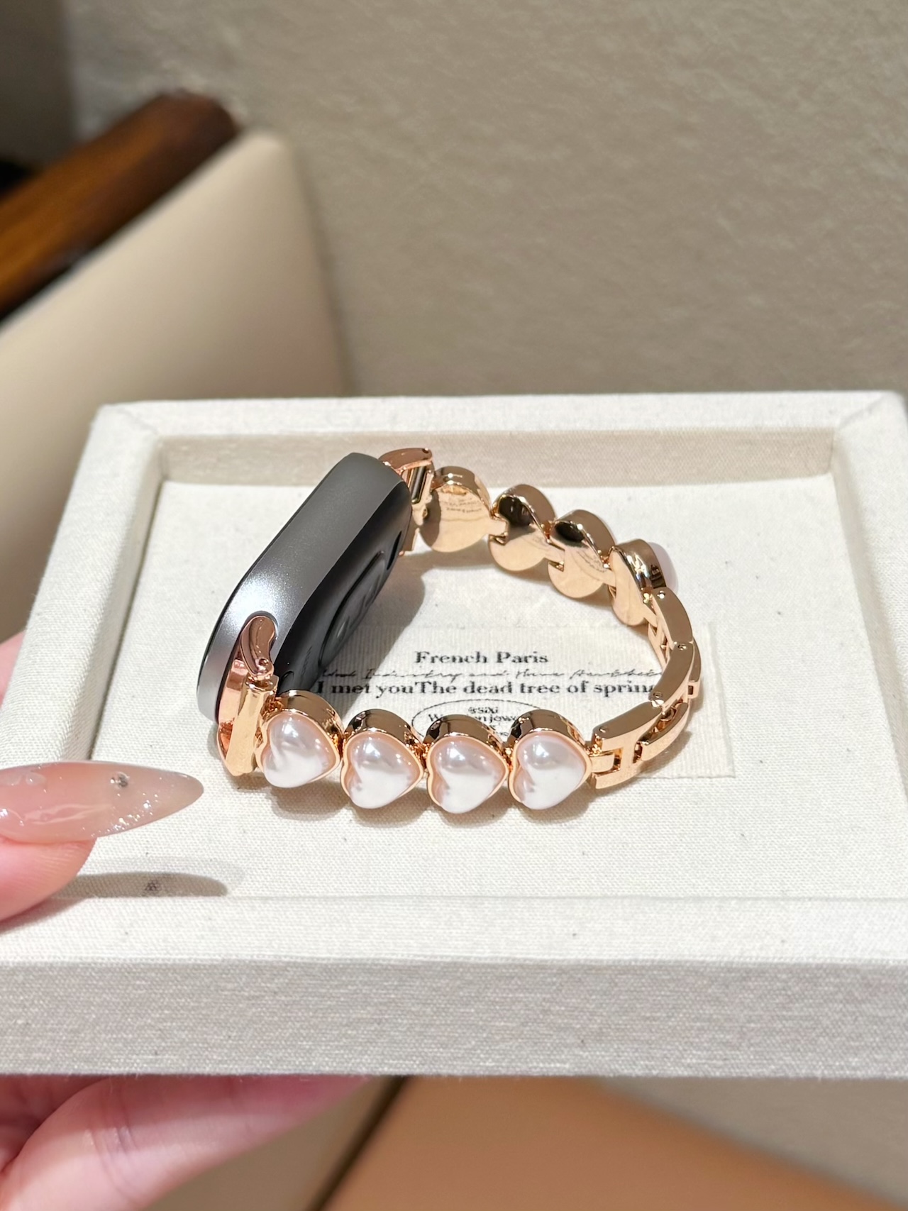 スイートパールハート合金ストラップ Xiaomi Band  - Women'S Accessories To Wear With Watch のレビューと価格